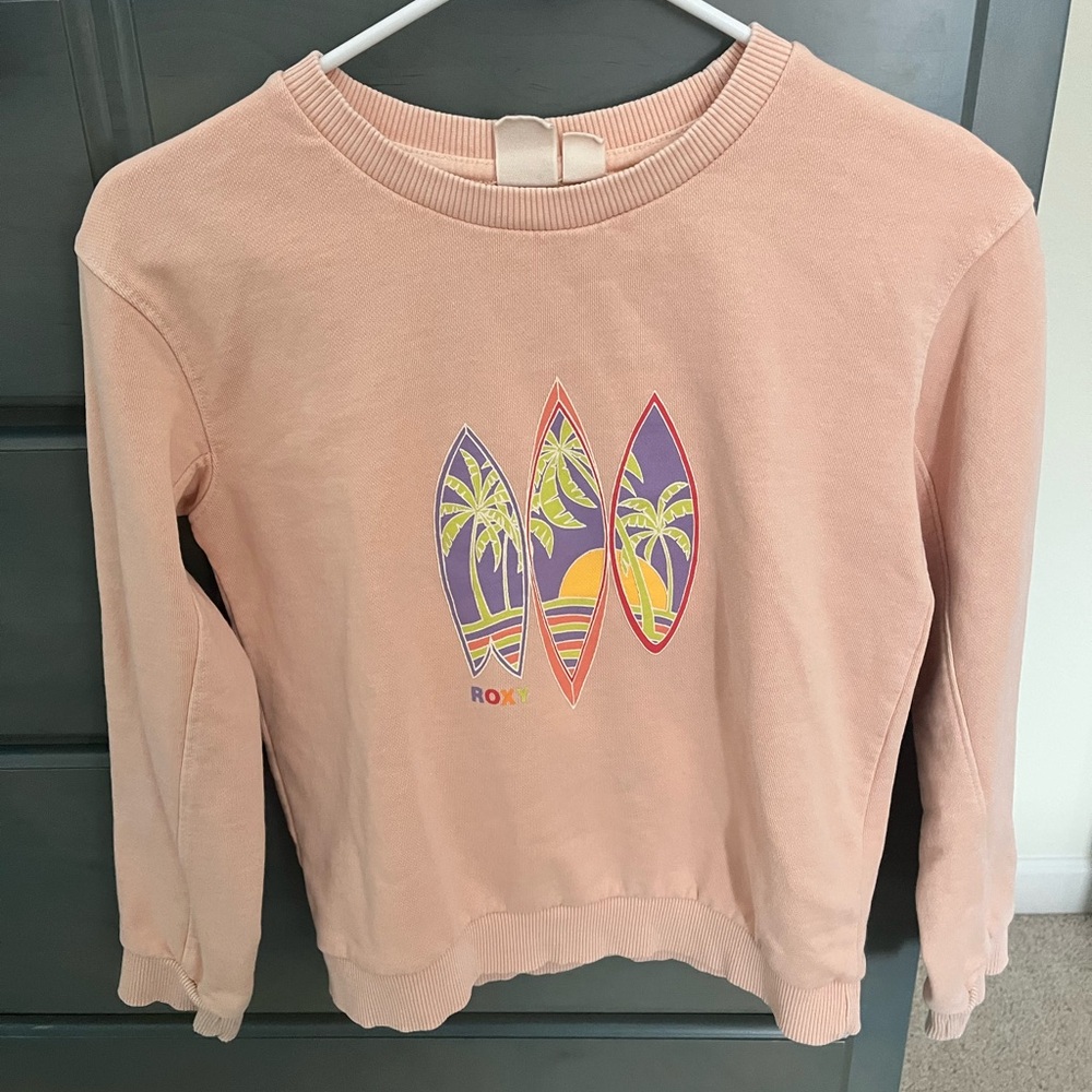 Roxy Kids Peach Surfboard Sweatshirt
